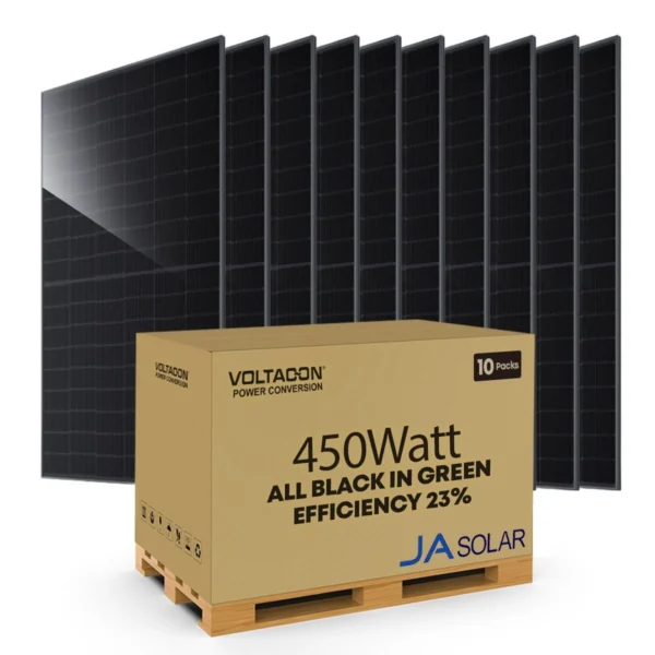 s-l1600 (2) JA Solar Panels 450Watt Full Black Bifacial Photovoltaic Module Pack of 10